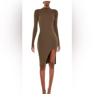 🆕✨ Forever 21 Ribbed Knit Midi Sweater Dress Size Large – NWT! ✨🆕